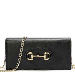 TIFFANY & FRED PARIS LEATHER CROSSBODY in black